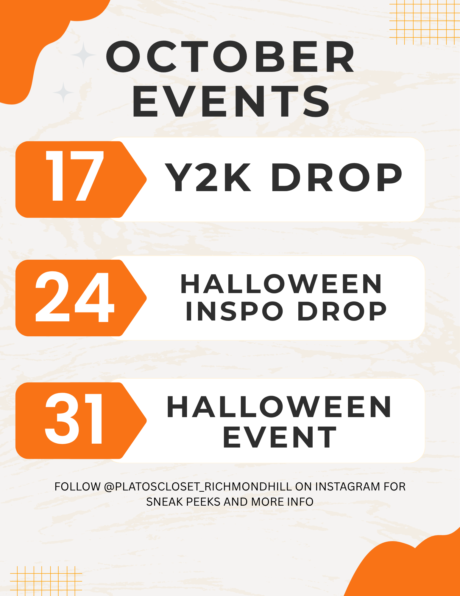 Schedule of Events